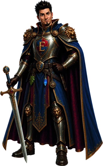 Personaje: caballero de capa azul
